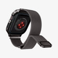 ACS04587 - Apple Watch (41mm) Metal Fit Pro in Graphite showing the back and inside of watch band
