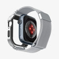 ACS04586 - Apple Watch (40mm) Metal Fit Pro in Silver showing the back with watch face hovering away from band