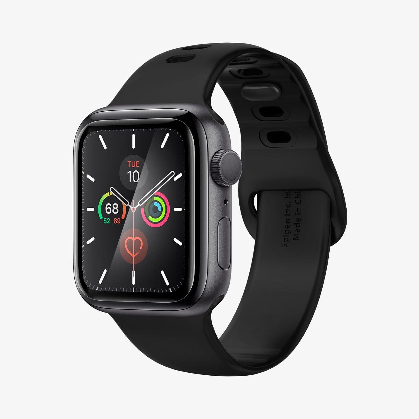 AFL00921 - Apple Watch (40mm) Screen Protector ProFlex EZ Fit in Clear showing the front and inside of band