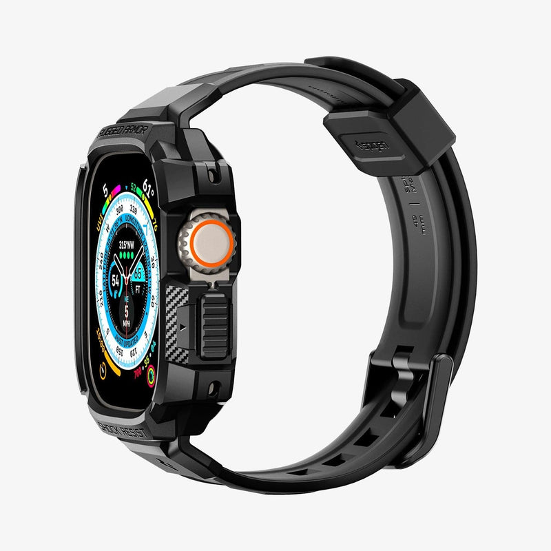 ACS05460 - Apple Watch Series (Apple Watch (49mm)) in matte black showing the side and front