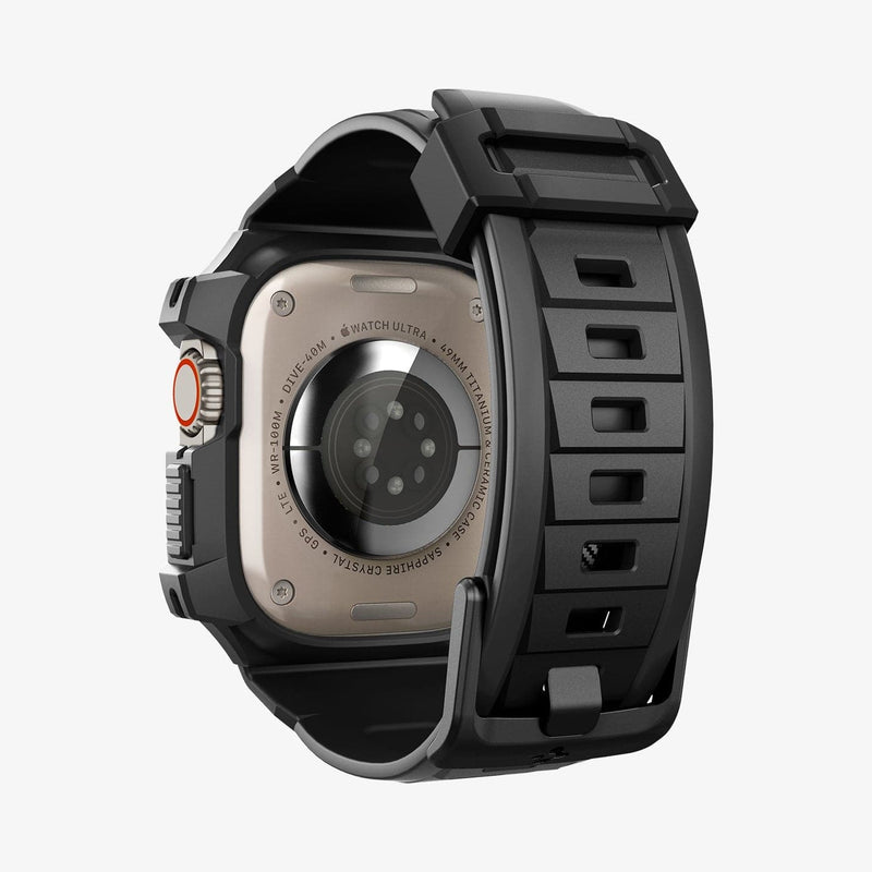 ACS05460 - Apple Watch Series (Apple Watch (49mm)) in matte black showing the back