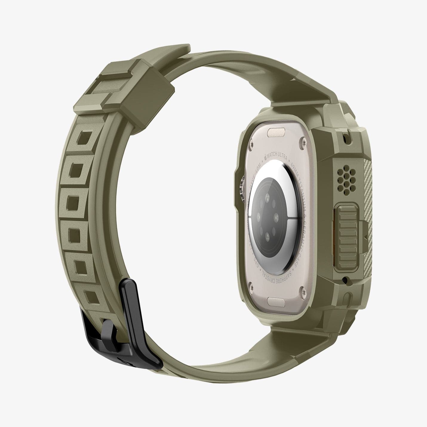 ACS05915 - Apple Watch Series (Apple Watch (49mm)) in vintage khaki showing the back and side