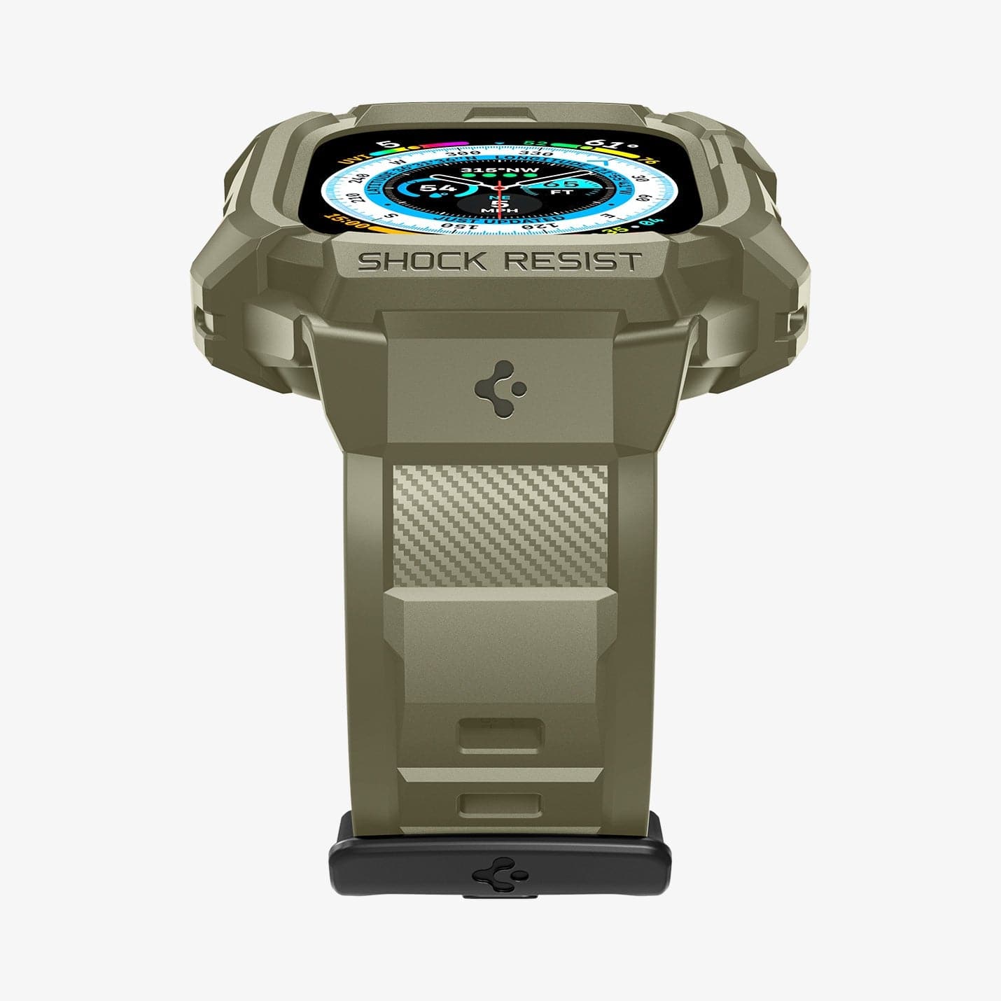 ACS05915 - Apple Watch Series (Apple Watch (49mm)) in vintage khaki showing the bottom and front