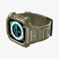 ACS05915 - Apple Watch Series (Apple Watch (49mm)) in vintage khaki showing the front, bottom and inside of band