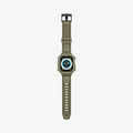 ACS05915 - Apple Watch Series (Apple Watch (49mm)) in vintage khaki showing the front with watch band laid out flat