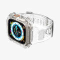 ACS05461 - Apple Watch Series (Apple Watch (49mm)) in crystal clear showing the front, bottom and inside of band