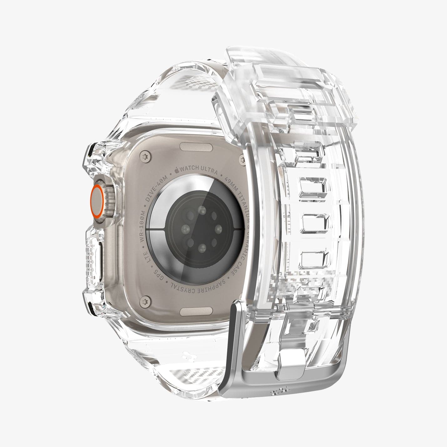 ACS05461 - Apple Watch Series (Apple Watch (49mm)) in crystal clear showing the back