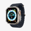 ACS05917 - Apple Watch Ultra (Apple Watch (49mm)) Case Thin Fit in crystal clear showing the front, side and inside of band