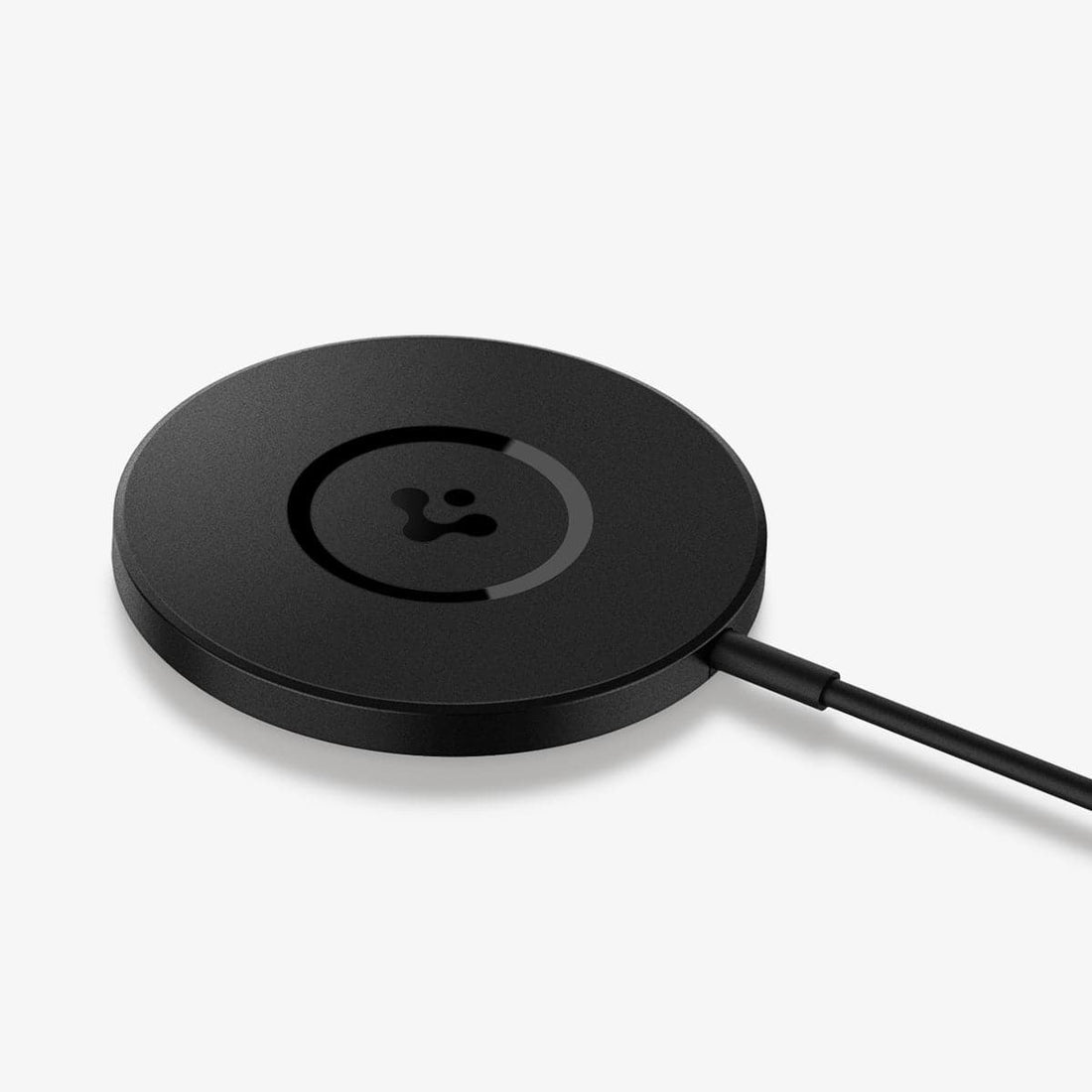 ACH04238 - ArcField™ Magnetic Wireless Charger PF2101 (MagFit) in black showing the front with end of charging plug next to it
