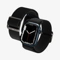 AMP02290 - Apple Watch Series (Apple Watch (41mm)/Apple Watch (38mm)) Watch Band Lite Fit in black showing the front and back