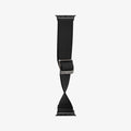 AMP02290 - Apple Watch Series (Apple Watch (41mm)/Apple Watch (38mm)) Watch Band Lite Fit in black showing the watch band bending to show the durability