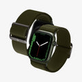 AMP02292 - Apple Watch Series (Apple Watch (41mm)/Apple Watch (38mm)) Watch Band Lite Fit in khaki showing the front and back