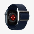 AMP02291 - Apple Watch Series (Apple Watch (41mm)/Apple Watch (38mm)) Watch Band Lite Fit in navy showing the back