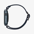 AMP02291 - Apple Watch Series (Apple Watch (41mm)/Apple Watch (38mm)) Watch Band Lite Fit in navy showing the side
