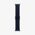 AMP02291 - Apple Watch Series (Apple Watch (41mm)/Apple Watch (38mm)) Watch Band Lite Fit in navy showing the watch band laid out flat