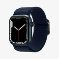 AMP02291 - Apple Watch Series (Apple Watch (41mm)/Apple Watch (38mm)) Watch Band Lite Fit in navy showing the front and inside of band