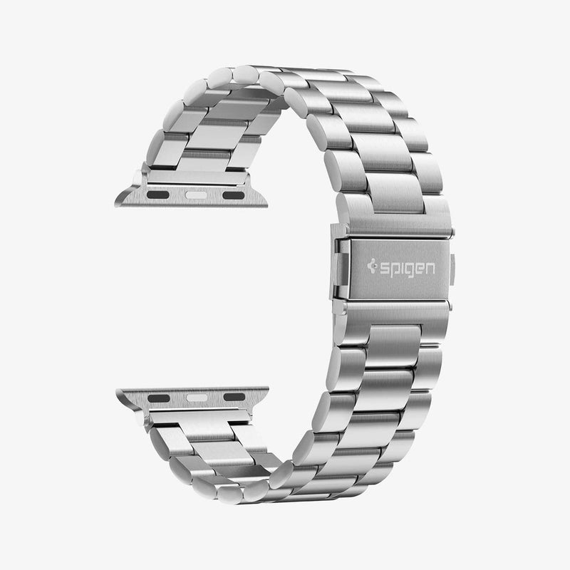 062MP25404 - Apple Watch Series (Apple Watch (49mm)/Apple Watch (45mm)/Apple Watch (42mm)) Watch Band Modern Fit in silver showing the watch band
