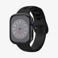 ACS04184 - Apple Watch Series (41mm) Case Thin Fit in black showing the front and inside of band