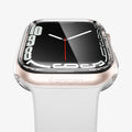 ACS04613 - Apple Watch Series (41mm) Case Ultra Hybrid in crystal clear showing the front and bottom