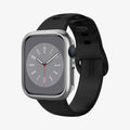 ACS04178 - Apple Watch Series (45mm) Case Thin Fit in graphite showing the front and inside of band