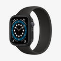 062CS24474 - Apple Watch Series (44mm) Case Thin Fit in black showing the front and inside of band