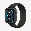 ACS02000 - Apple Watch Series (44mm) Case Thin Fit in military green showing the front and inside of band