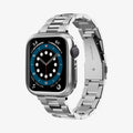 ACS02957 - Apple Watch Series (44mm) Case Thin Fit in graphite showing the front and inside of band