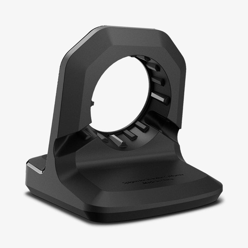 AMP05764 - Apple Watch Rugged Armor Stand in black showing the back