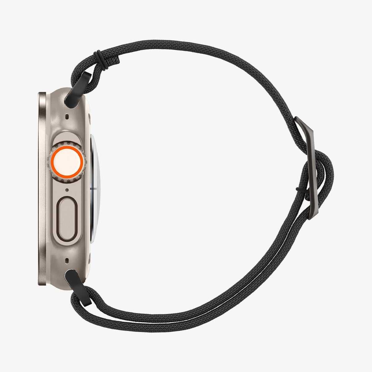 AGL06953 - Apple Watch Ultra (Apple Watch (49mm)) Screen Protector Glas.tR Slim Pro in titanium showing the side