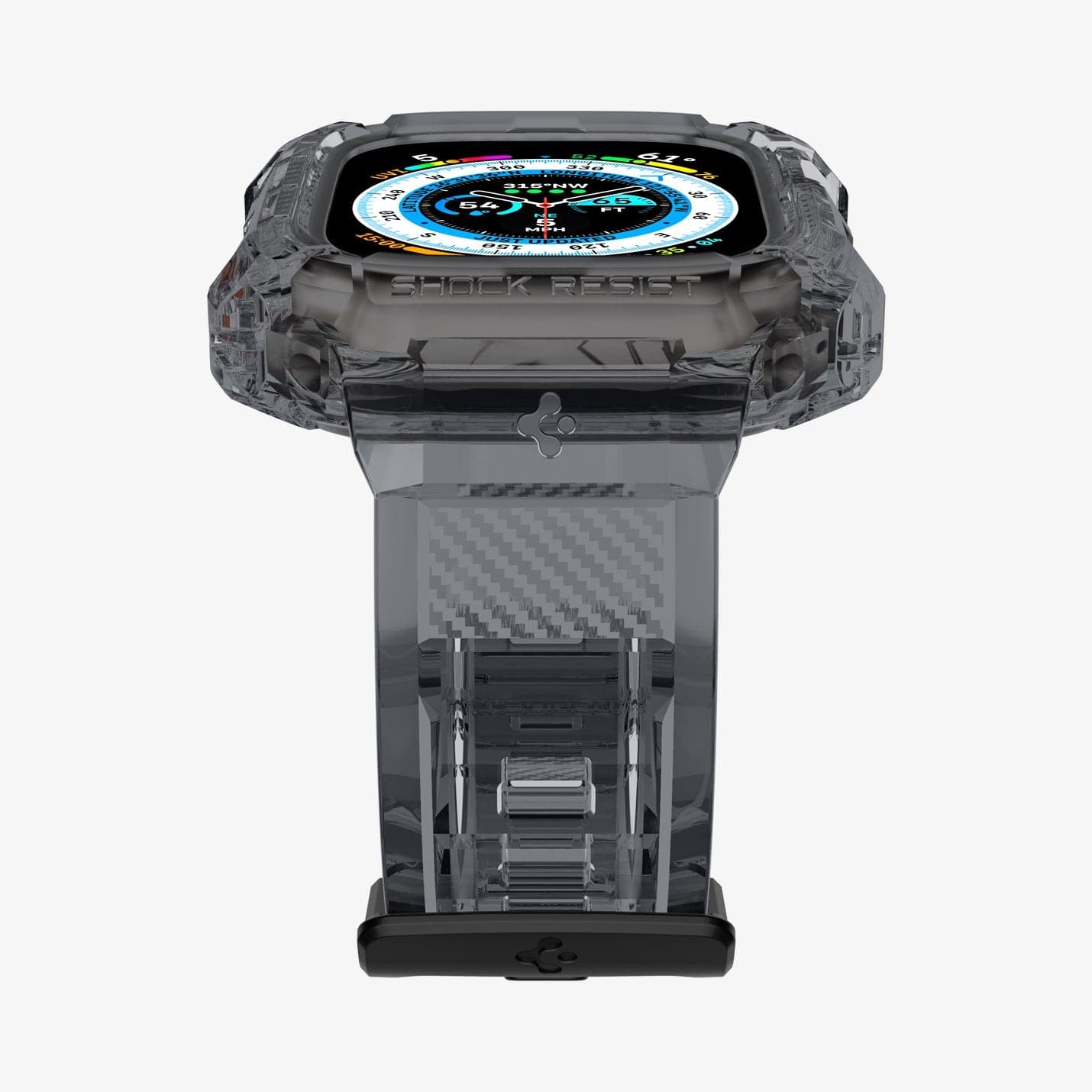 ACS06028 - Apple Watch Series (Apple Watch (49mm)) in space crystal showing the bottom and front