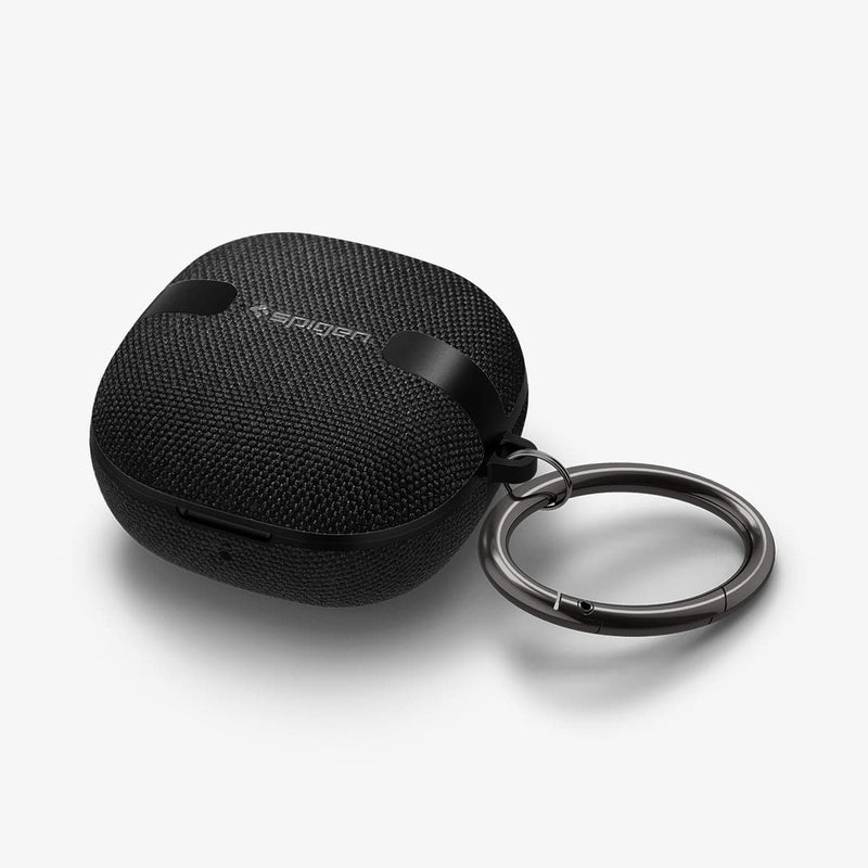 ASD01278 - Galaxy Buds 2 Pro / 2 / Pro / Live Case Urban Fit in black showing the top, front and side with carabiner
