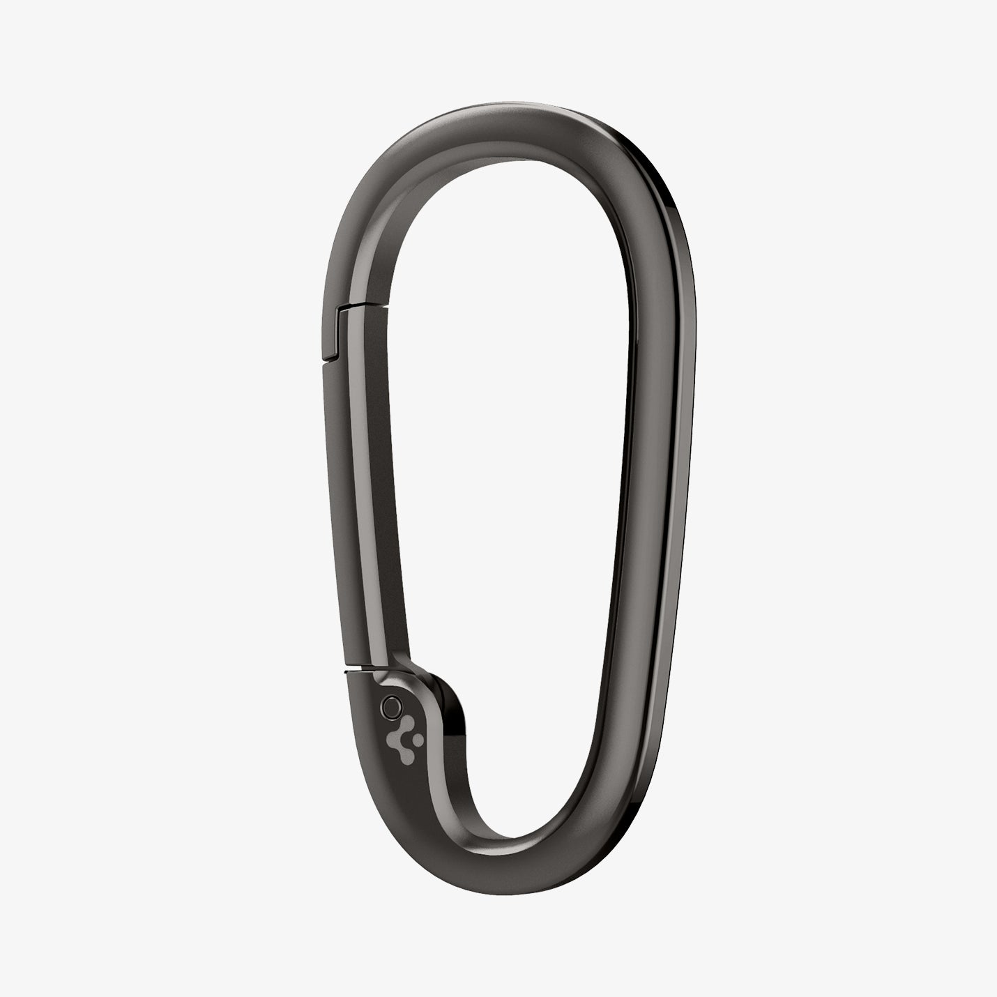 AHP02932 - Carabiner Basic Type in black showing the front and partial side