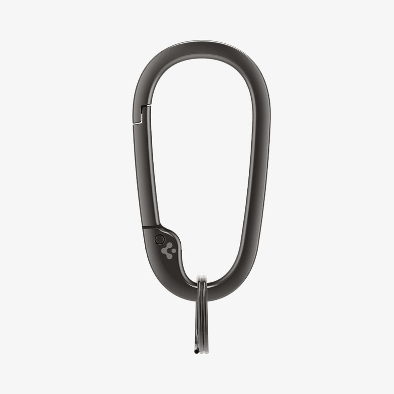 AHP02932 - Carabiner Basic Type in black showing the front with keyring attached