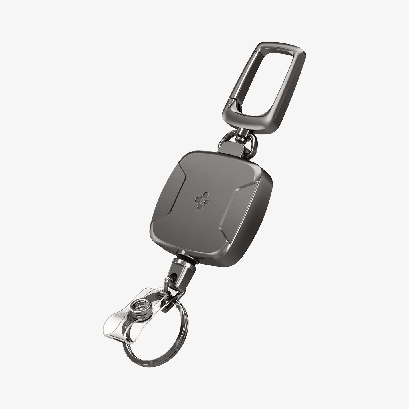 AHP03019 - Carabiner Reel Clip in black showing the front and side