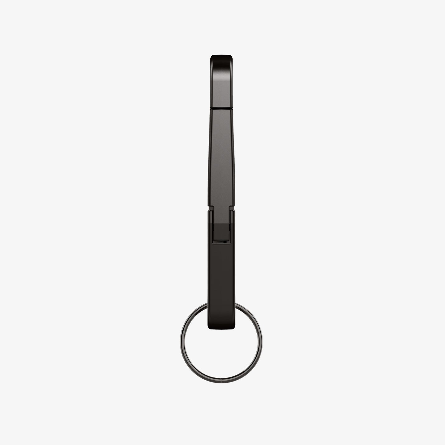 AHP02933 - Carabiner Rugged Type in black showing the side with keyring attached
