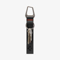 AHP05472 - Carabiner Black Strap + Key Ring showing the front with keys attached