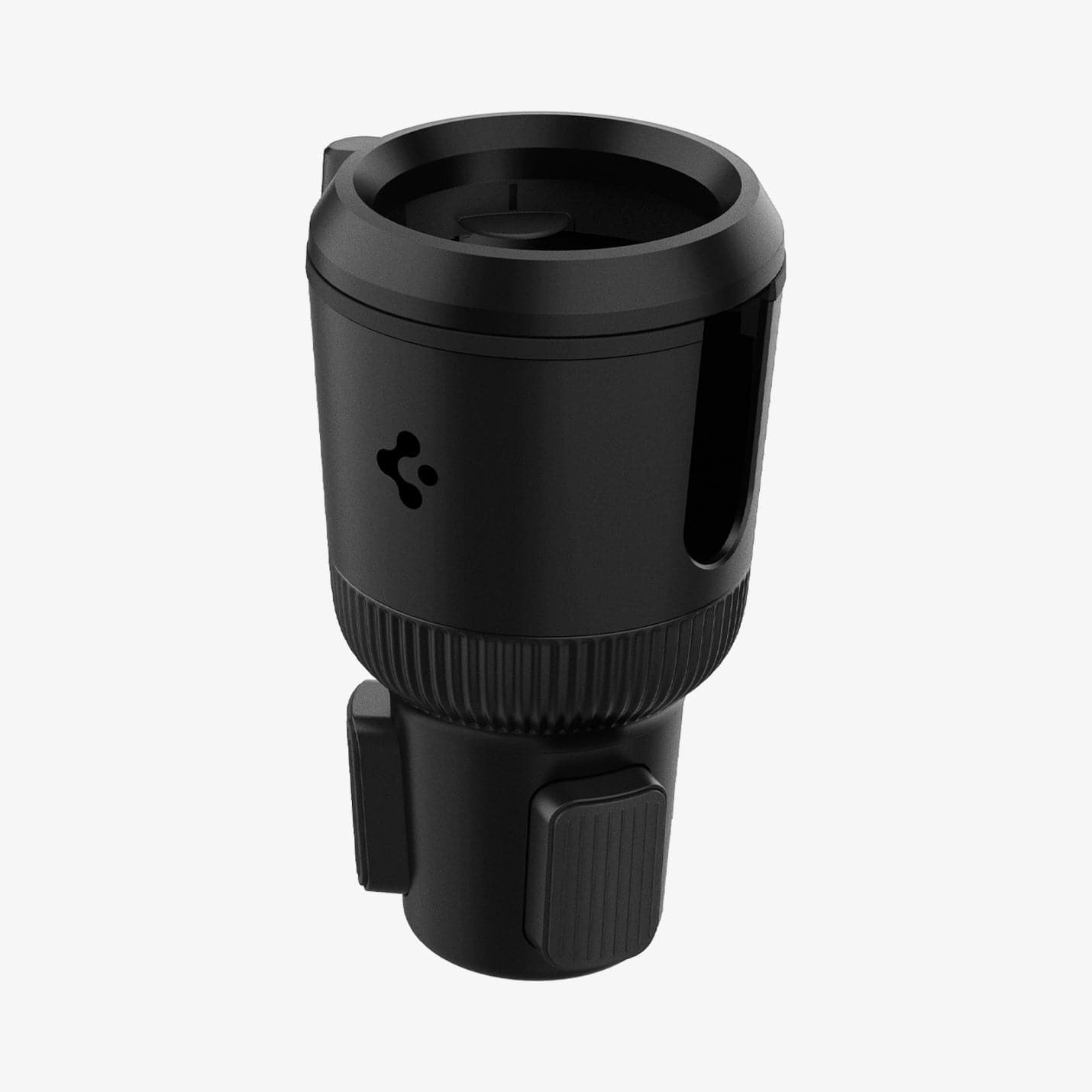 ACP02235 - CH100 Hydrohub Cup Holder Adapter in black showing the front and side