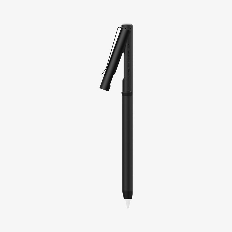ACS05763 - Apple Pencil Holder DA201 in black showing the side view with top of case open