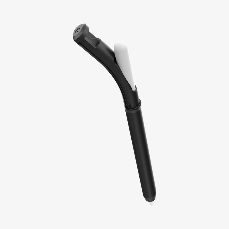 ACS05763 - Apple Pencil Holder DA201 in black showing the case bending slightly away from pencil to show the flexibility