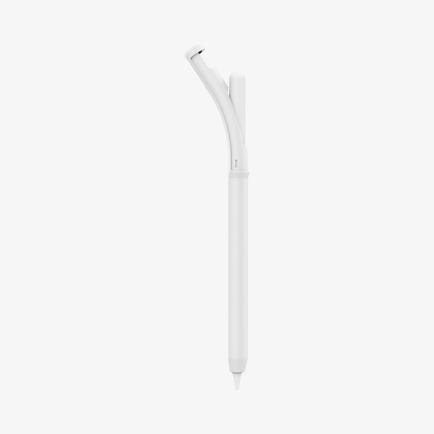 ACS05857 - Apple Pencil Holder DA201 in white showing the case bending away from pencil to show the flexibility