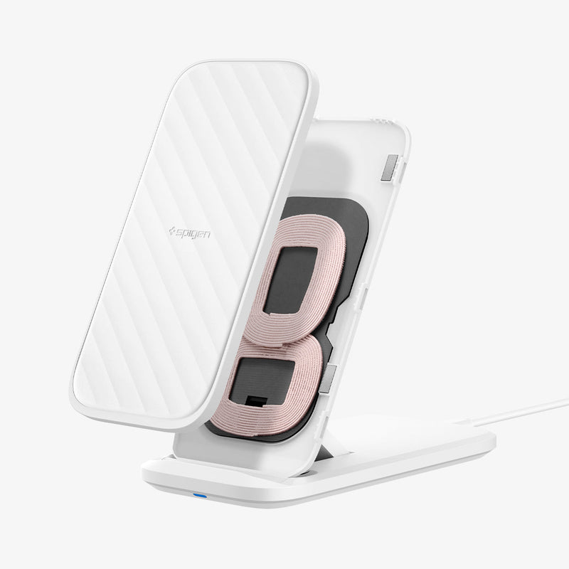 ACH00257 - SteadiBoost™ Flex 15W Wireless Charger F316W in white showing the inside components