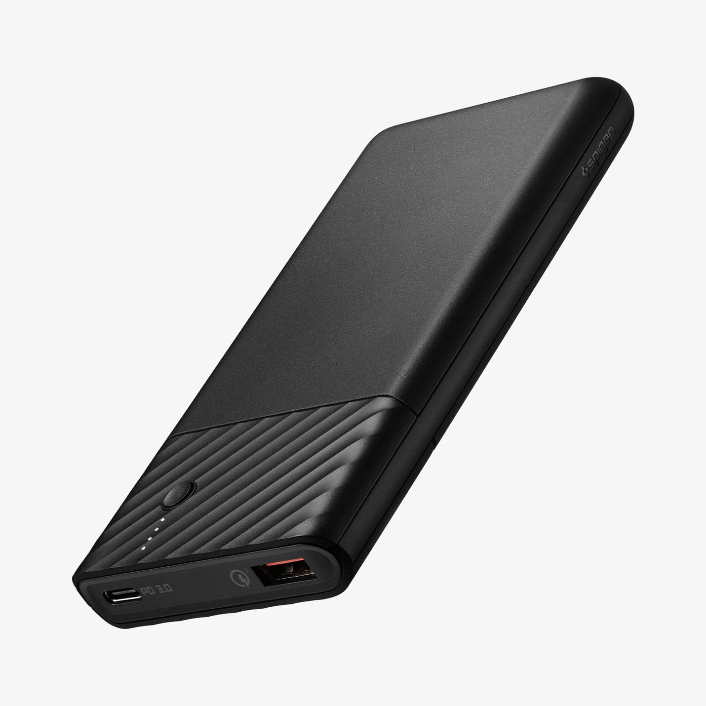 000BA26139 - PocketBoost™ 10,000mAh 18W Portable Charger F732QC in black showing the front, side and bottom