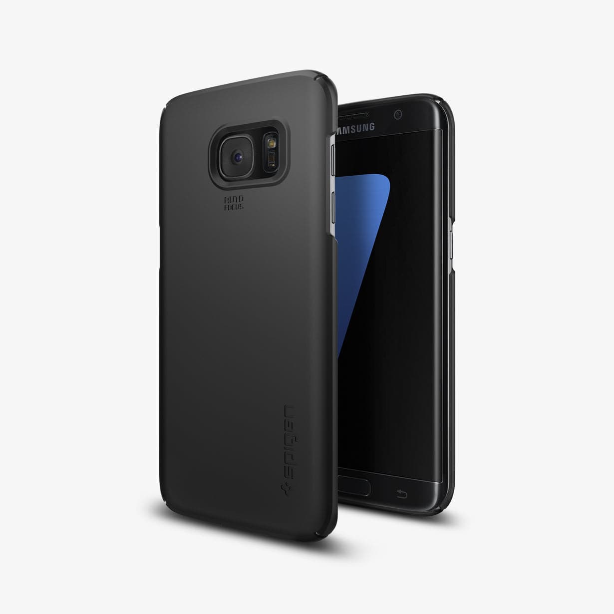 556CS20029 - Galaxy S7 Series Thin Fit Case in black showing the back and front