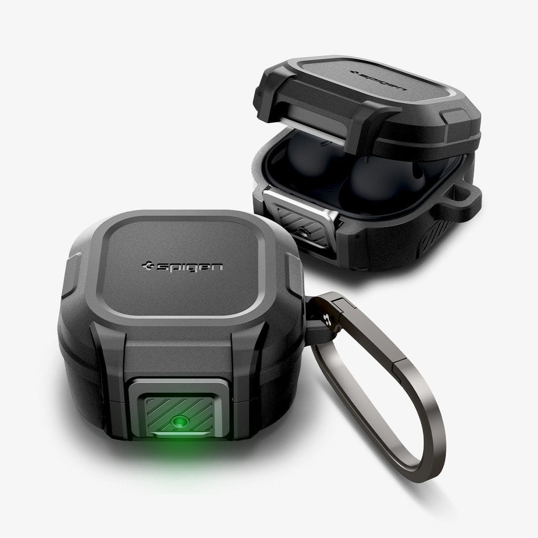 ACS05264 - Galaxy Buds 2 Pro / 2 / Pro / Live Case Lock Fit in matte black showing the top