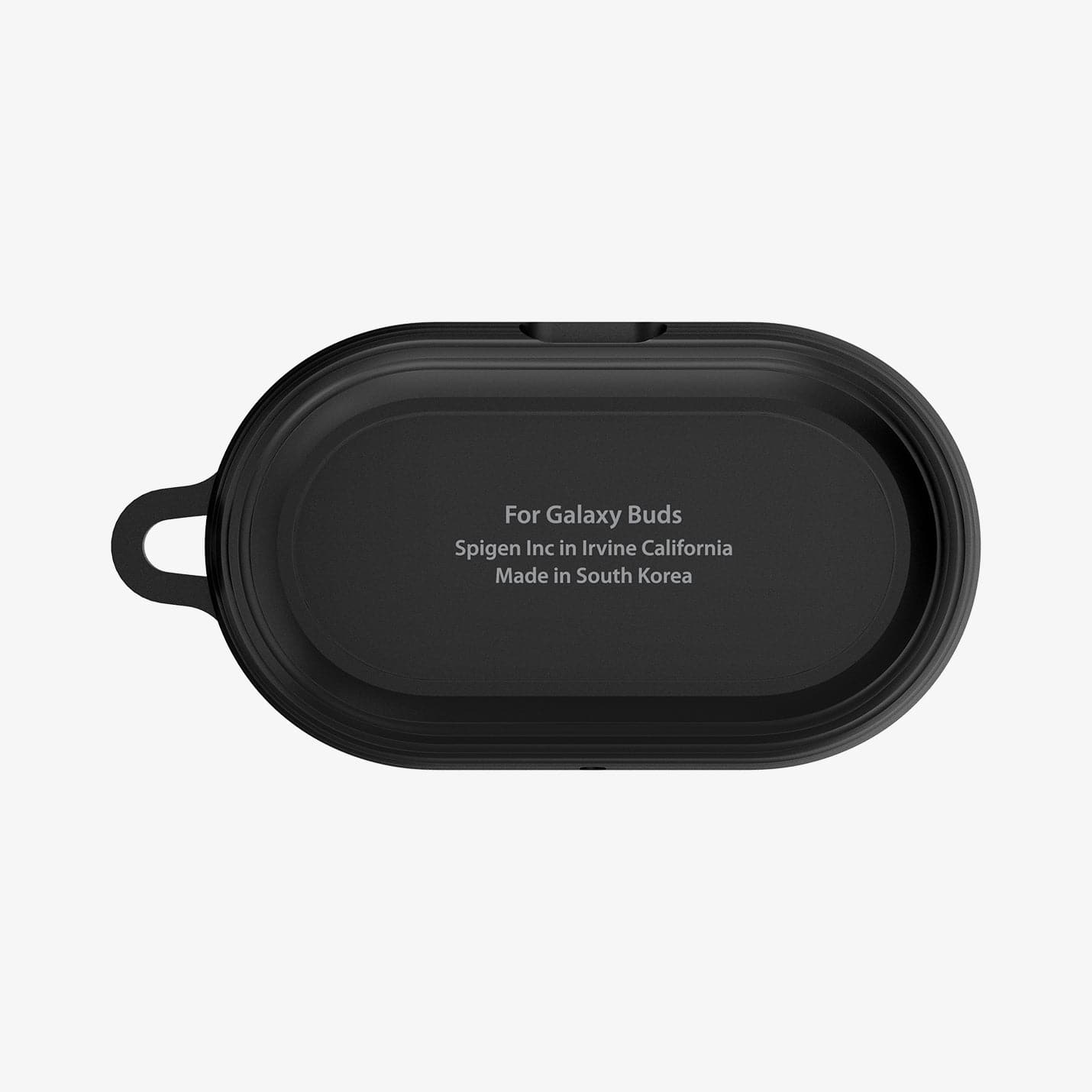 ASD00260 - Galaxy Buds Plus Case Liquid Air in black showing the bottom