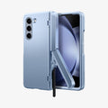 ACS06870 - Galaxy Z Fold 5 Case Tough Armor Pro P in sierra blue showing the back and front with pen sticking out of slot