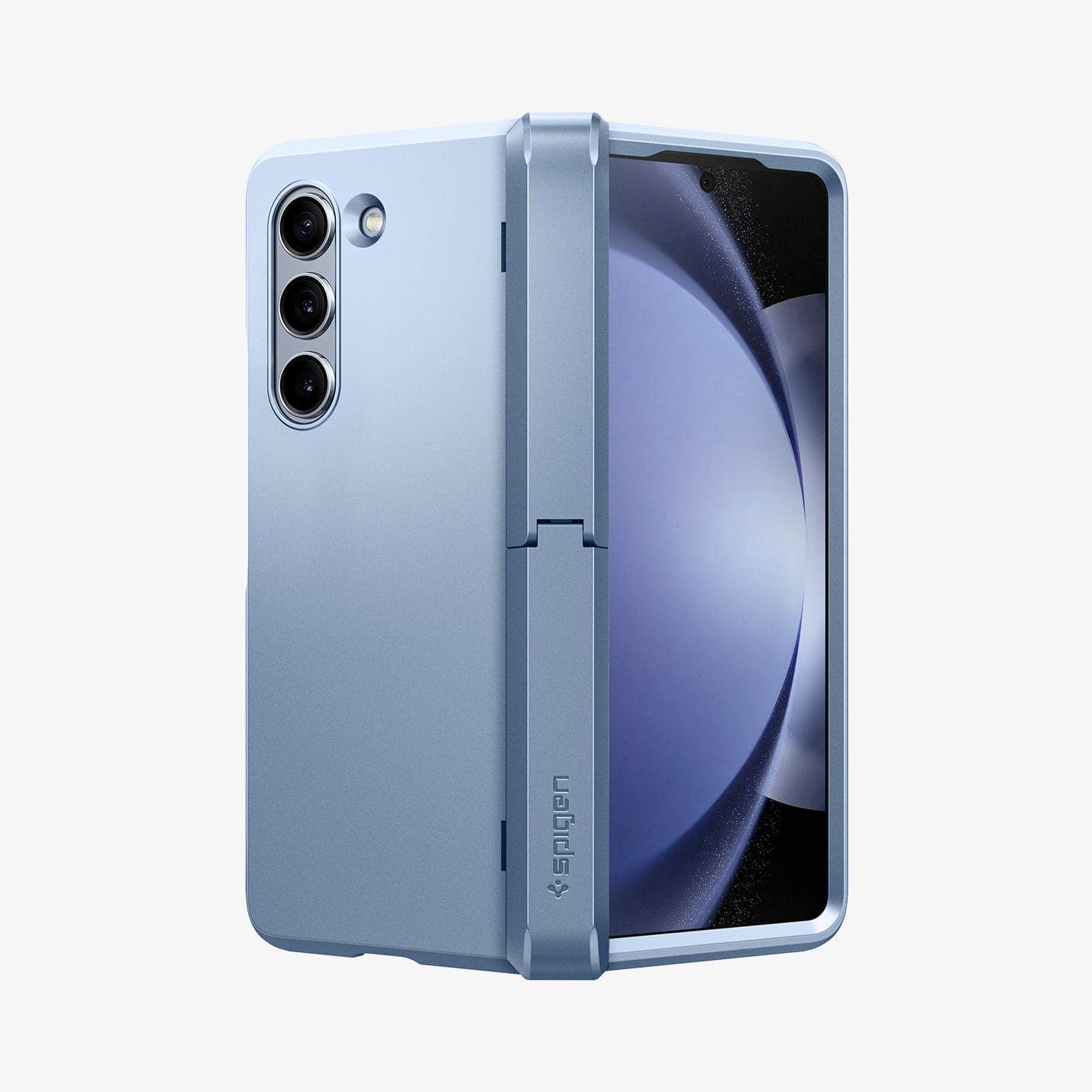 ACS06870 - Galaxy Z Fold 5 Case Tough Armor Pro P in sierra blue showing the back, hinge and front