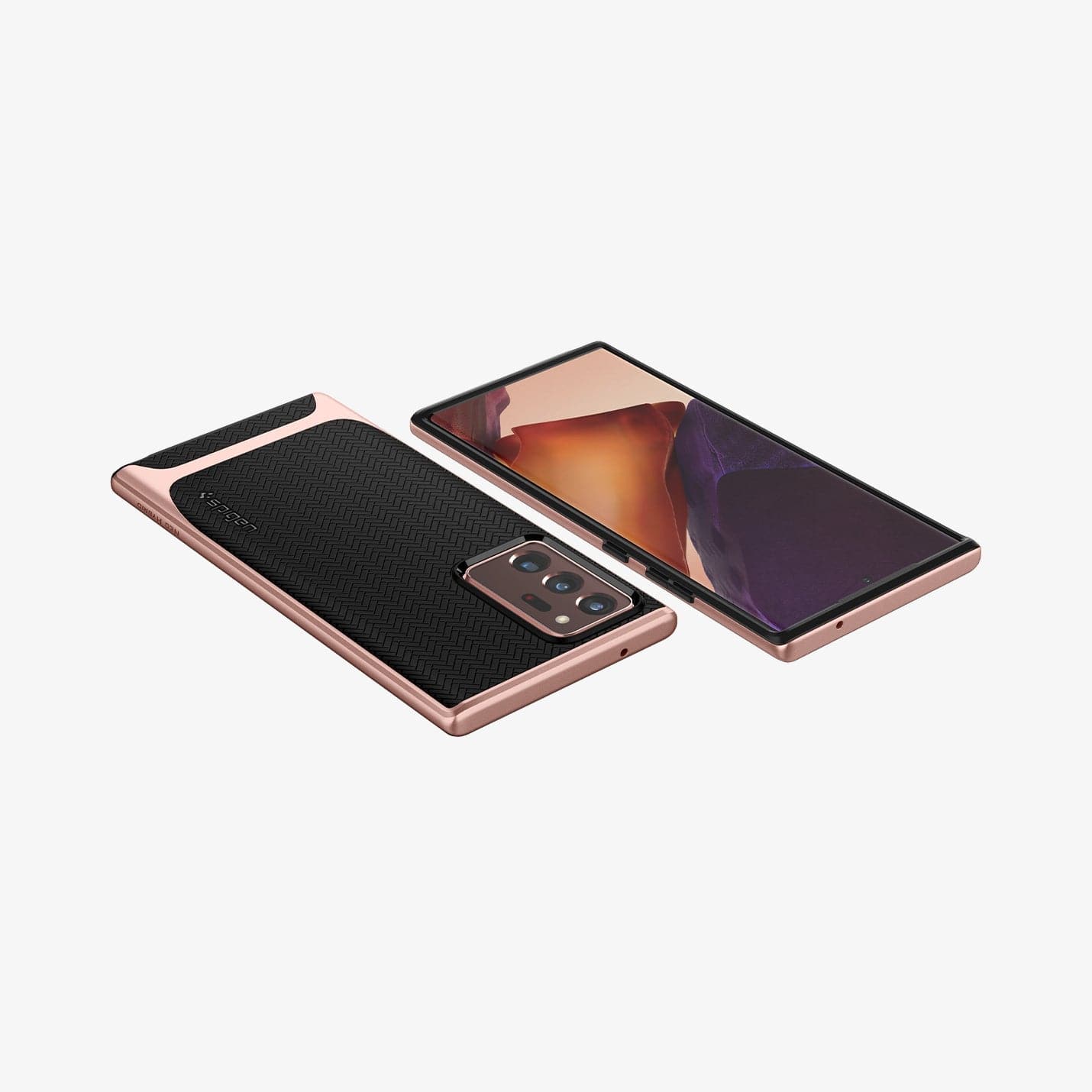 ACS01575 - Galaxy Note 20 Ultra Neo Hybrid Case in bronze showing the back, front, sides and bottom