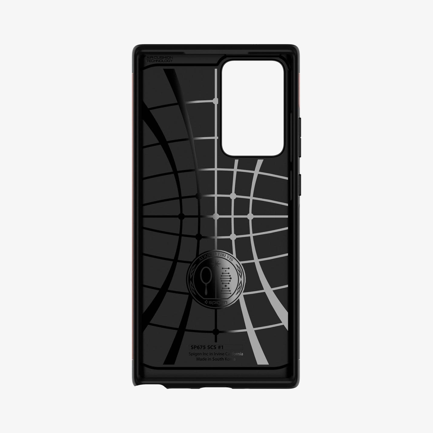 ACS01573 - Galaxy Note 20 Ultra Slim Armor CS Case in bronze showing the inside of case
