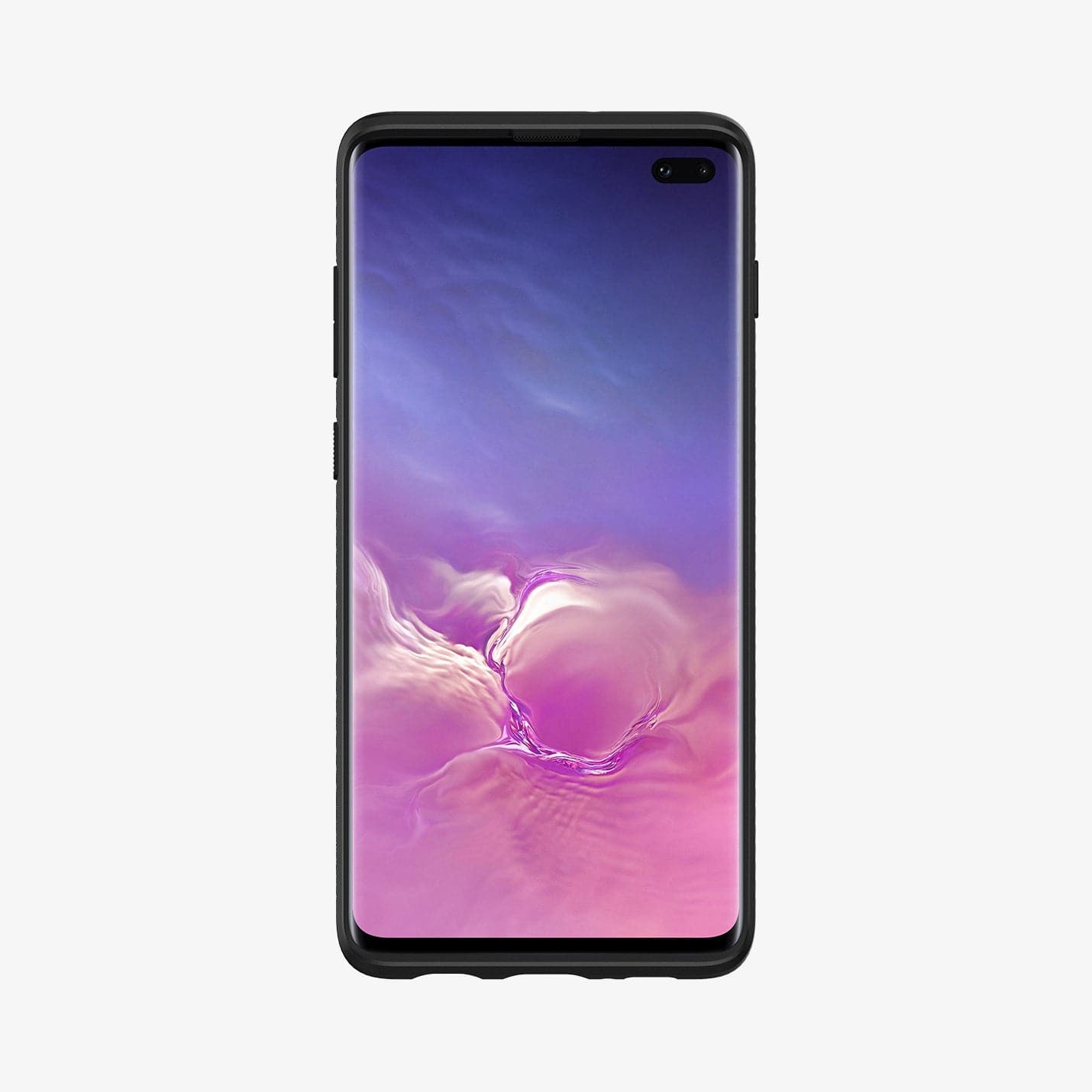 606CS25764 - Galaxy S10 Plus Liquid Air Case in black showing the front